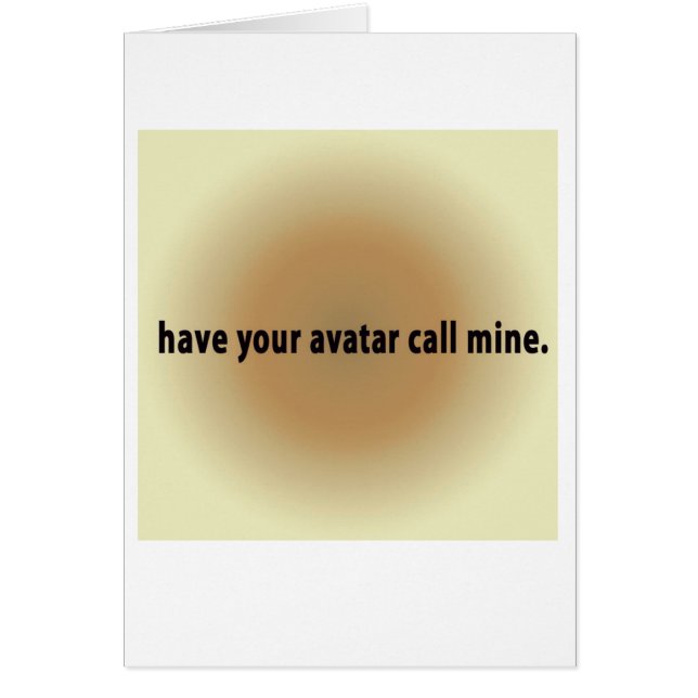 Neem je avatar die mij belt. (Voorkant)