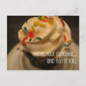 Neem je cupcake en eet het ook verjaardagsfeest Br Briefkaart (Voorkant)