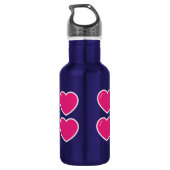 Neem je drank in een blauw, stijlvol waterfles  (Achterkant)