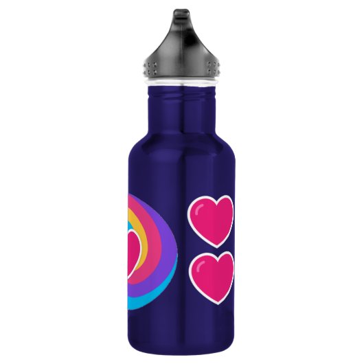 Neem je drank in een blauw, stijlvol waterfles  (Rechts)