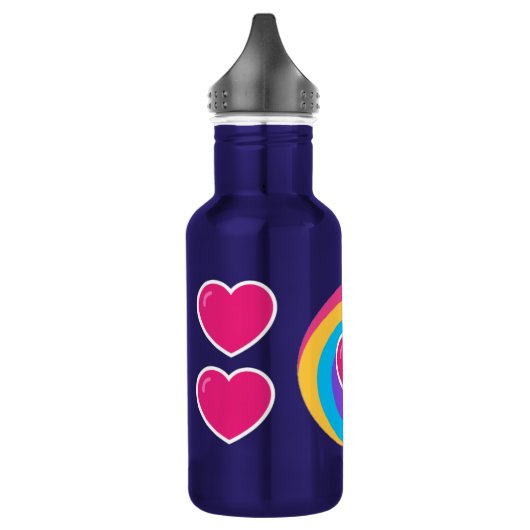 Neem je drank in een blauw, stijlvol waterfles  (Links)