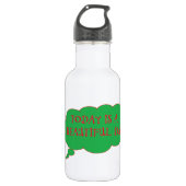 Neem je drank mee in stijl in een wit waterfles  (Voorkant)