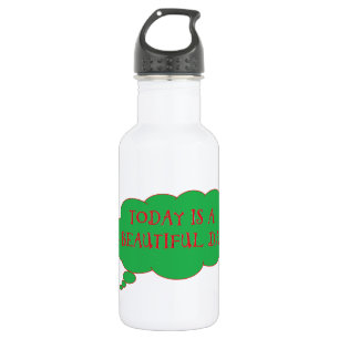 Neem je drank mee in stijl in een wit waterfles 