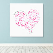 Neem je gebroken hart, maak het tot kunst canvas afdruk (Insitu (Houten vloer))