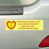 neem je hart bumper sticker op (Op auto)