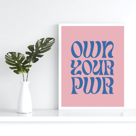 Neem je kracht Retro feministische quote poster – 