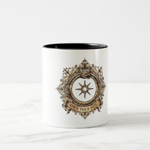 Neem Je Lot in Eigen Hand Vintage Slang Gothic Kof Tweekleurige Koffiemok