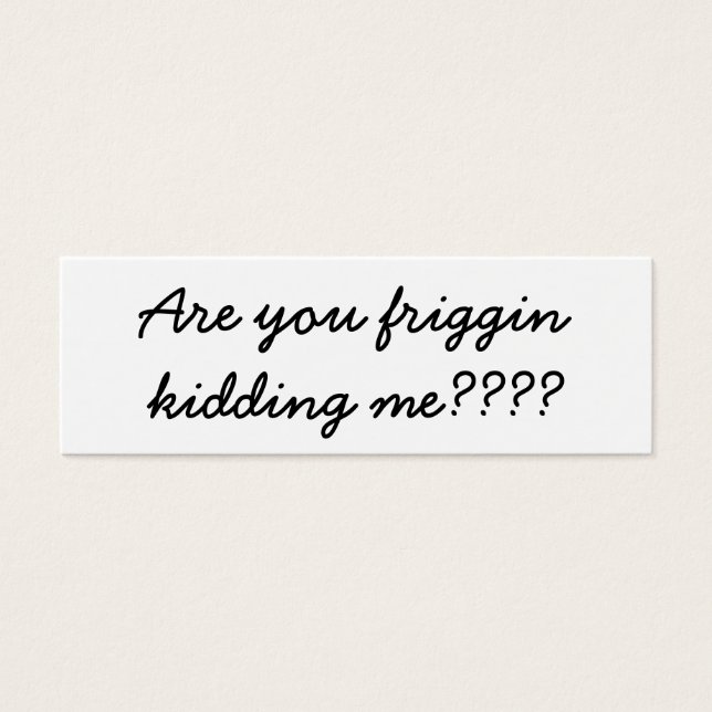 Neem je me in de maling? mini visitekaartjes (Voorkant)