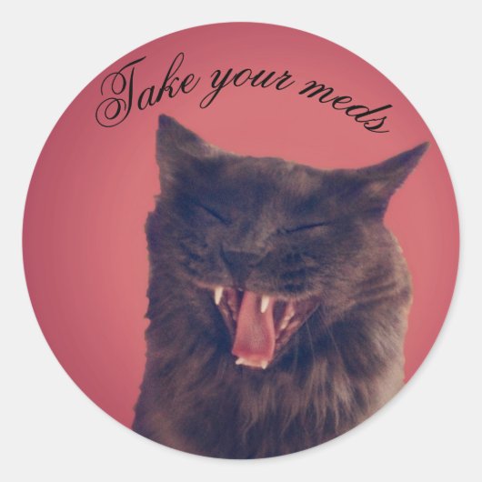 neem je medicijnen ronde sticker (Voorkant)