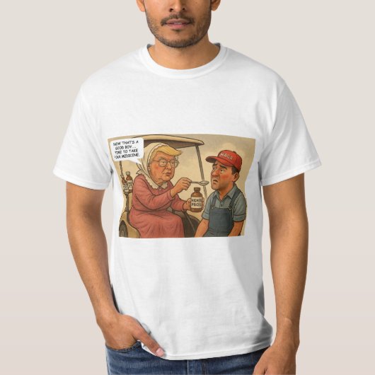Neem je medicijnen! t-shirt (Voorkant)