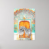 Neem je strepen waar je ook gaat schilderen, Zebra Canvas Afdruk (Voorkant)