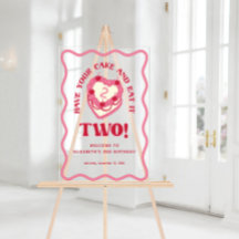 Neem je taart en eet het twee verjaardagen welkom