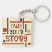 Neem je verhaal in eigen hand – Inspirerende typog Sleutelhanger (Achterkant)