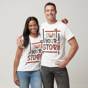 Neem je verhaal in eigen hand – Inspirerende typog T-shirt