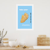 Neem je vitamines poster (Keuken)