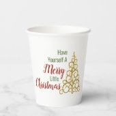 Neem jezelf een vrolijk klein kerstpapierkopje papieren bekers (Achterkant)