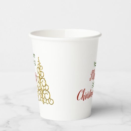 Neem jezelf een vrolijk klein kerstpapierkopje papieren bekers (Links)