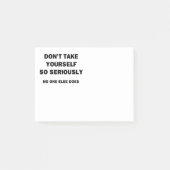 Neem jezelf niet zo serieus post-it® notes (Voorkant)