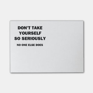 Neem jezelf niet zo serieus post-it® notes