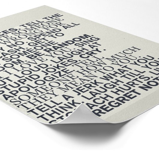 Neem Kansen Poster (Hoek)