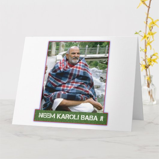Neem Karoli Baba Cards Kaart (Gele Bloem)