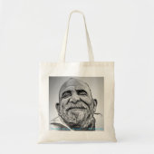 Neem Karoli Baba portret canvas tas (Voorkant)