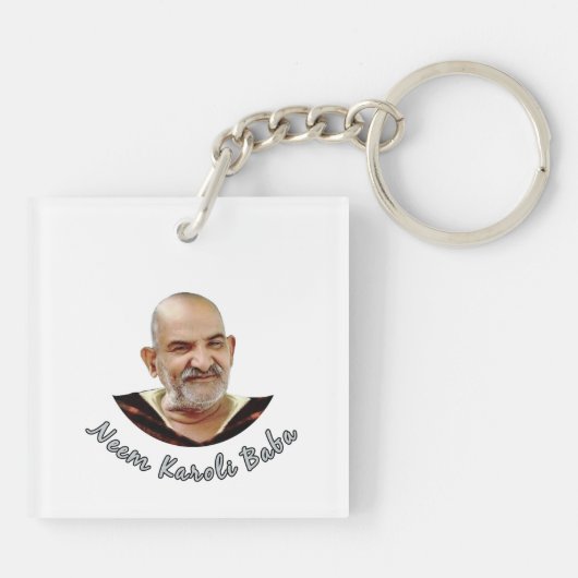 Neem Karoli Baba Sleutelhanger (Achterkant)