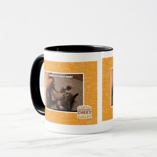 Neem kleine aanvalsmodus in werking! mok (Voorkant links)