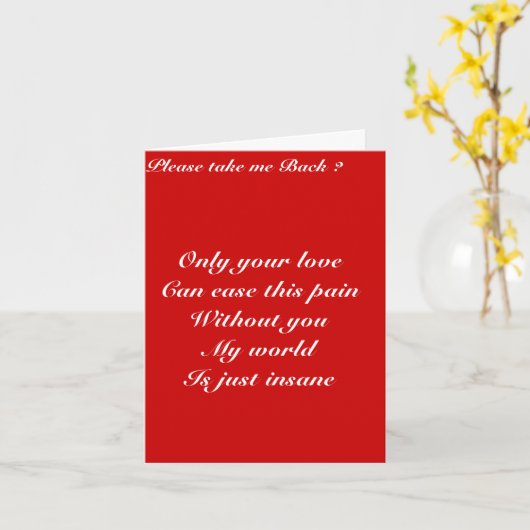 Neem me alsjeblieft terug wenskaart kaart (Gele Bloem)