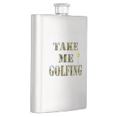 Neem me Golfing, Klassieke Hip Flask Flacon (Rechts)