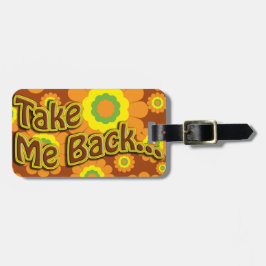 Neem me Label van de Bag Flashback Reizen Bagagelabel