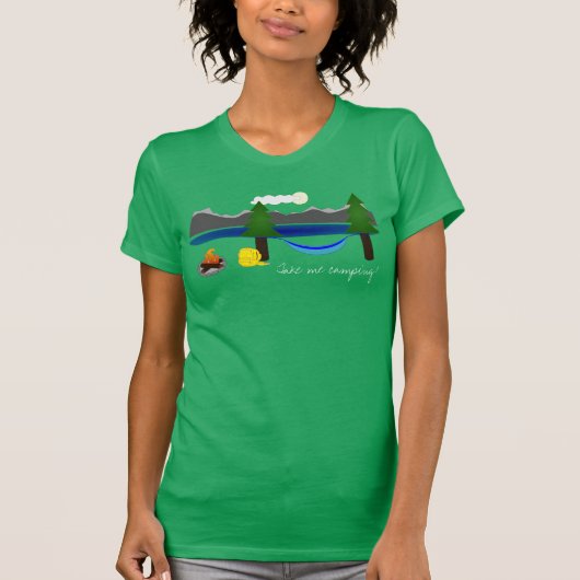 Neem me mee met Camping T-shirt (Voorkant)