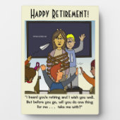 Neem me mee met leraar medium pensioen plaque fotoplaat (voorkant)