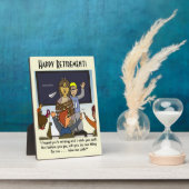 Neem me mee met leraar medium pensioen plaque fotoplaat (Zijkant)