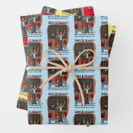 Neem me mee met papierpakbladen inpakpapier vel