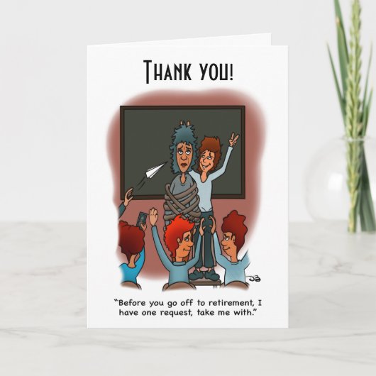 Neem me mee met Thank You Card Bedankkaart (Voorkant)