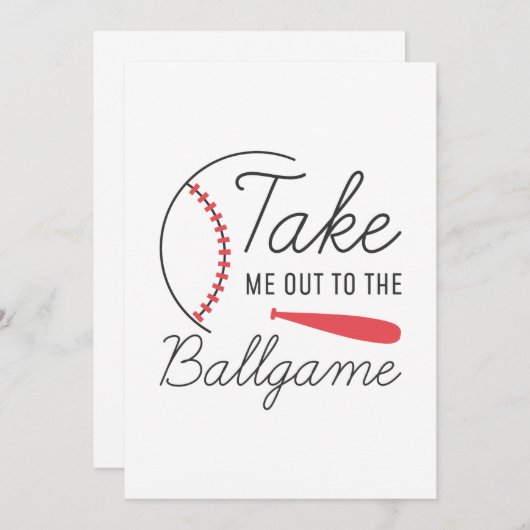 Neem me mee naar de balgame bedankkaart (Voorkant / Achterkant)