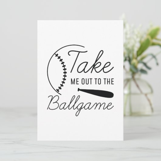 Neem me mee naar de balgame bedankkaart (Staand voorkant)