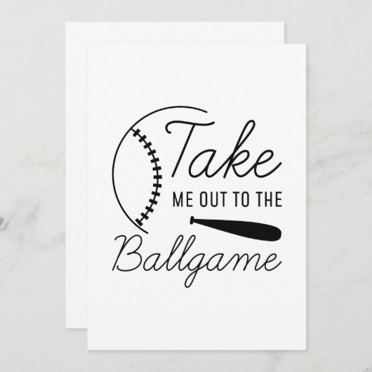 Neem me mee naar de balgame bedankkaart (Voorkant / Achterkant)