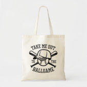 Neem me mee naar de balgame tote bag (Voorkant)