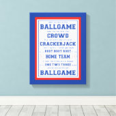 Neem me mee naar de Ballgame, Baseball Canvas Afdruk (Insitu (Houten vloer))