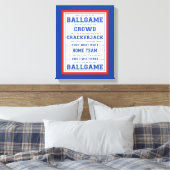 Neem me mee naar de Ballgame, Baseball Canvas Afdruk (Insitu (Slaapkamer))
