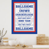Neem me mee naar de Ballgame, Baseball Poster (Keuken)