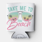 Neem me mee naar de Beach Graphic Art - GraphicLov Blikjeskoeler (Voorkant)