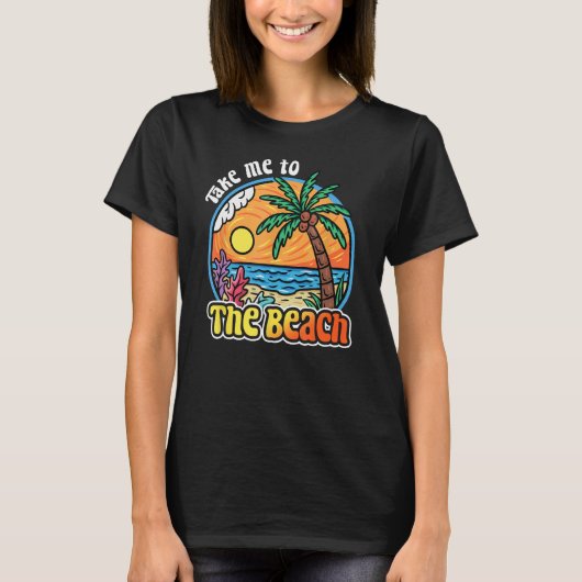 Neem me mee naar de Beach Retro vakantiereis Cruis T-shirt (Voorkant)