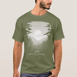 Neem me mee naar de bergen Grafische Bos Mist T-shirt