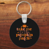 Neem me mee naar de pompoen Herfst Thanksgiv Sleutelhanger (Voorkant)