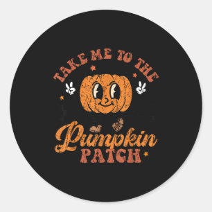 Neem Me Mee Naar De Pompoenvlek Peuter Herfst Pomp Ronde Sticker