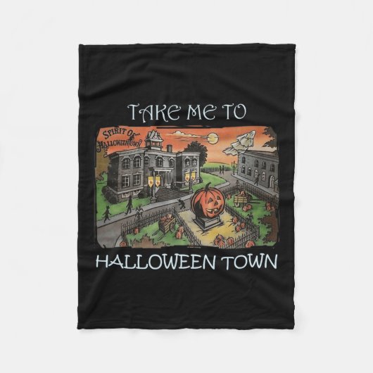 Neem me mee naar Halloween Town kostuum Fleece Deken (Voorkant)