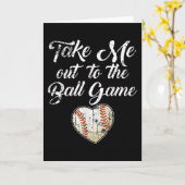 Neem me mee naar het bal spel honkbal mam zuster kaart (Gele Bloem)